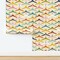 Retro Fashion Novelty Whimsical Polka Dots Clothes Hangers Pink Yellow Orange Flower Check Colorful Doily Lace Laundry Room Closet Clothing Custom Pre-pasted Wallpaper by Spoonflower Pre-Pasted Wallpaper 2FT Wide